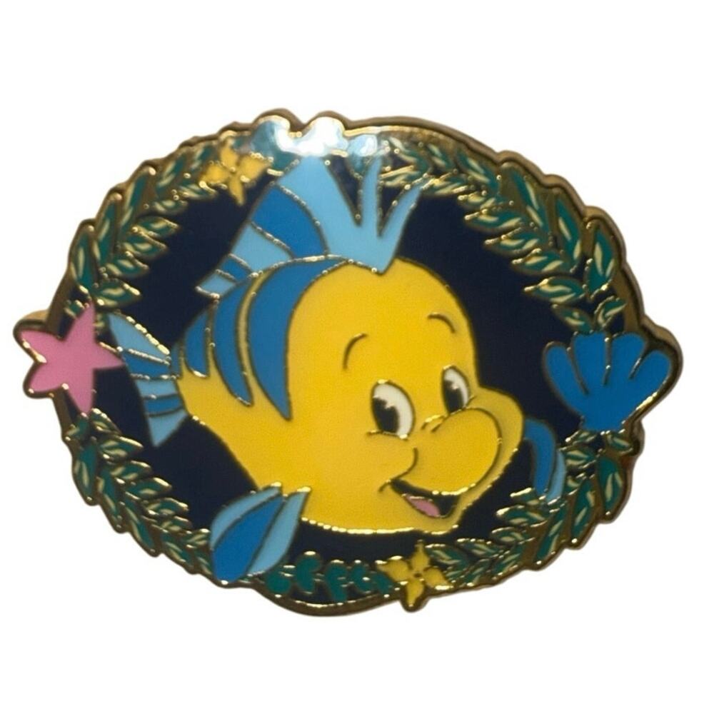 Loungefly / Disney - Princess Sidekick Floral - Flounder - Mystery Box Pin